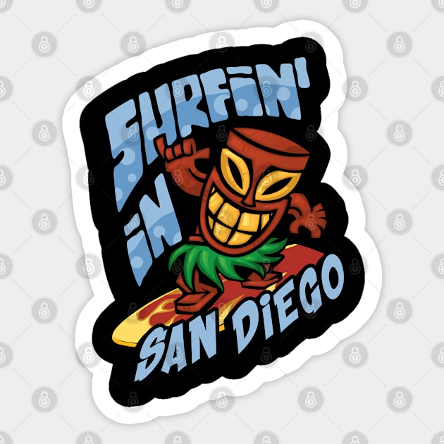 Surfing in San Diego Sticker by SerenityByAlex